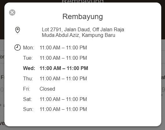 Image from: Rembayung – Cara Booking Slot Restoran Khairul Aming