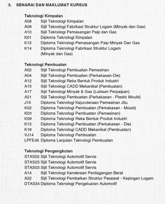 Image from: ADTEC JTM (ILP, ADTEC, JMTI) – Permohonan & Senarai Kursus