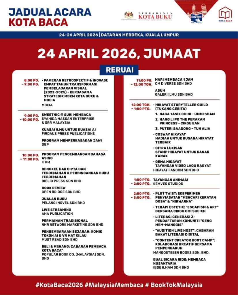 Image from: Kota Baca 2026: Festival Ilmu Terbesar Malaysia di Dataran Merdeka