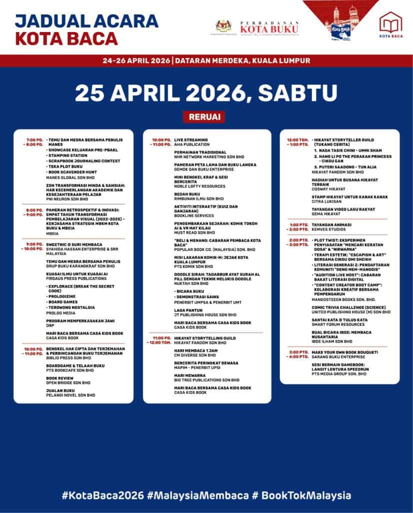 Image from: Kota Baca 2026: Festival Ilmu Terbesar Malaysia di Dataran Merdeka