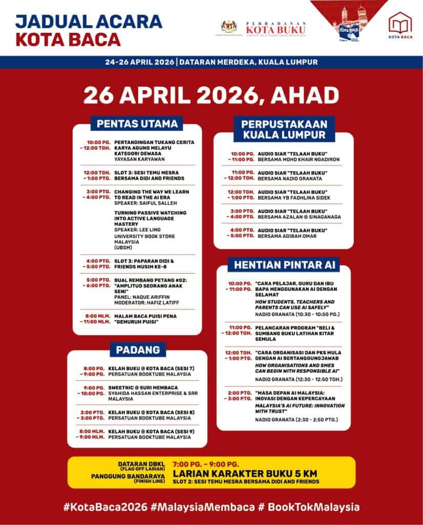 Image from: Kota Baca 2026: Festival Ilmu Terbesar Malaysia di Dataran Merdeka