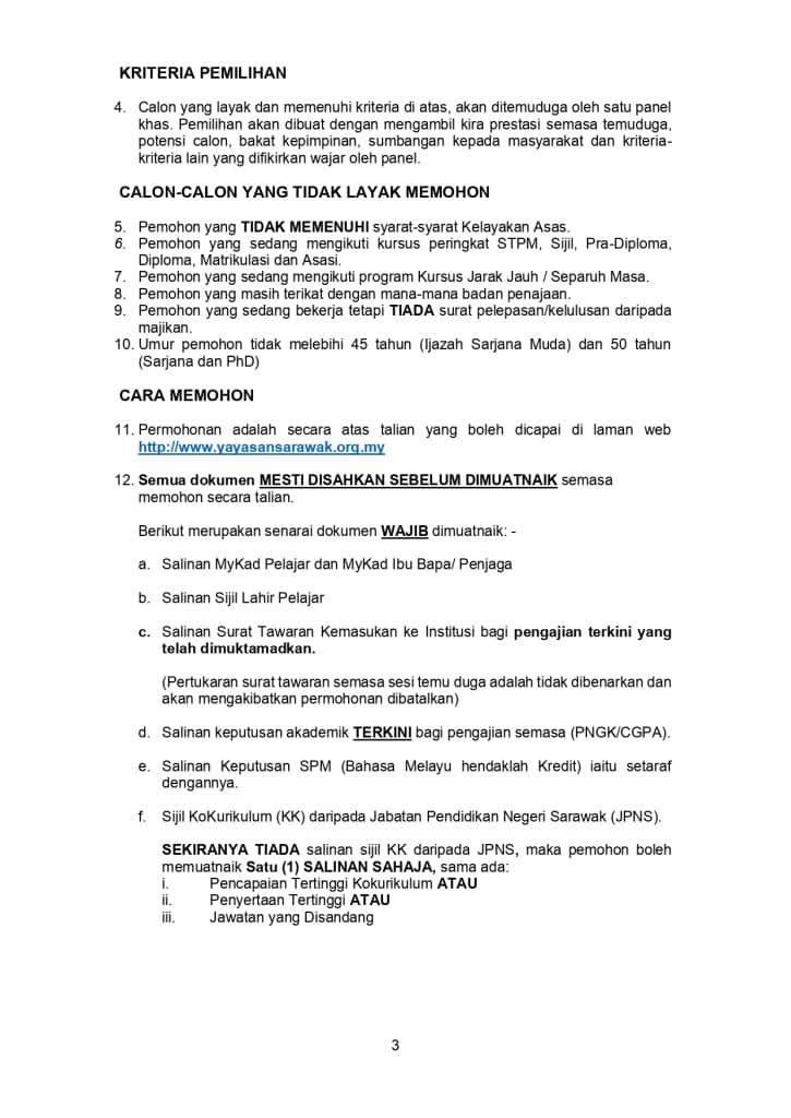 Biasiswa Yayasan Sarawak 2026 - Cara Mohon & Syarat