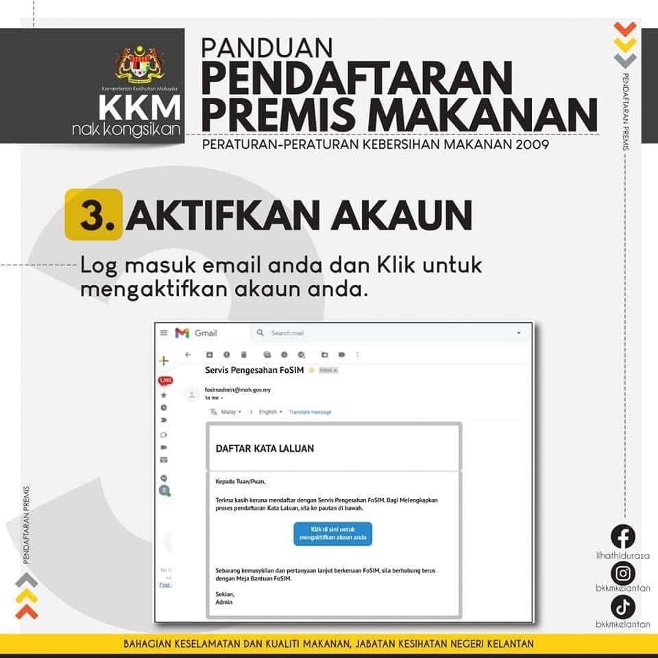 Image from: Cara Daftar Premis Makanan (Panduan Lengkap FoSIM KKM)
