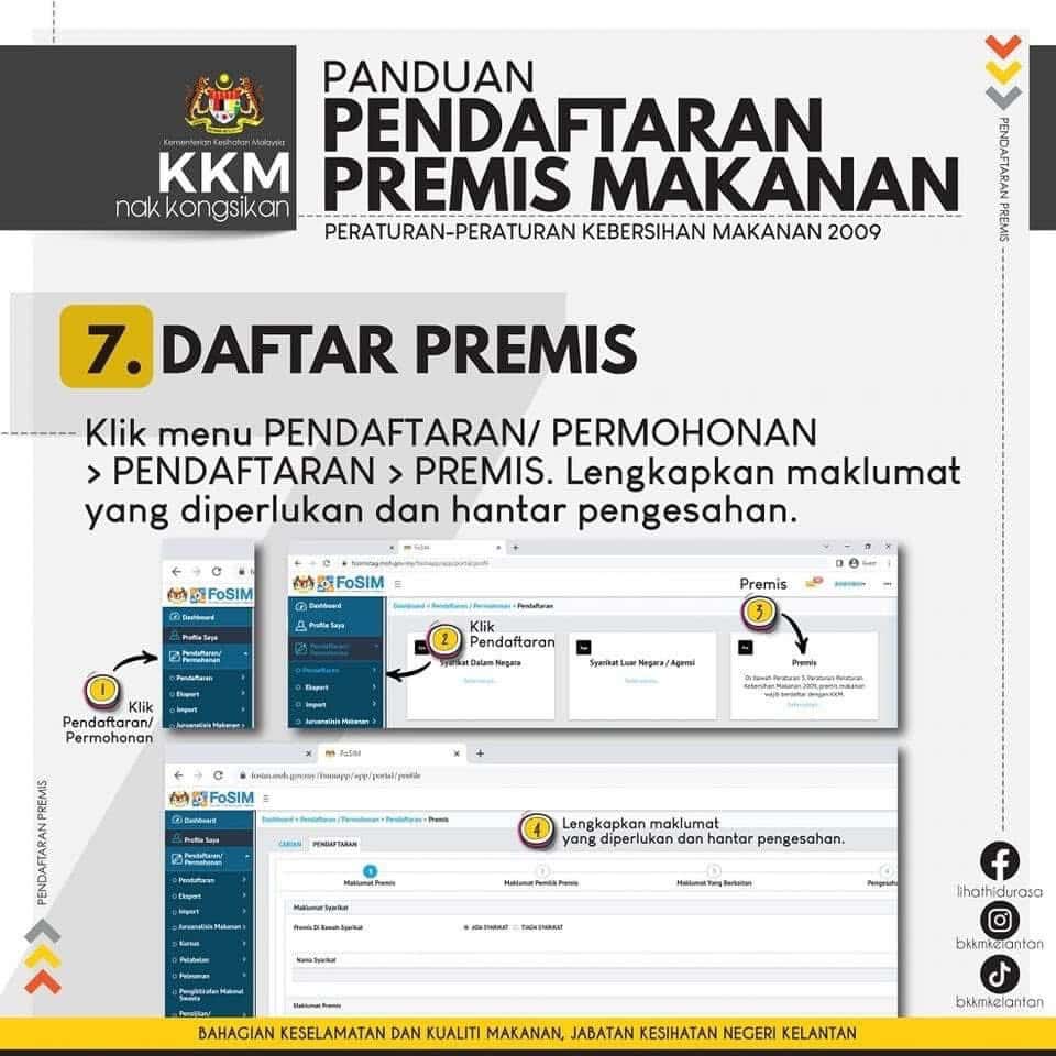 Image from: Cara Daftar Premis Makanan (Panduan Lengkap FoSIM KKM)