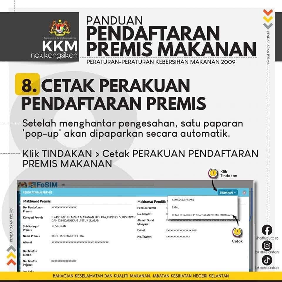 Image from: Cara Daftar Premis Makanan (Panduan Lengkap FoSIM KKM)