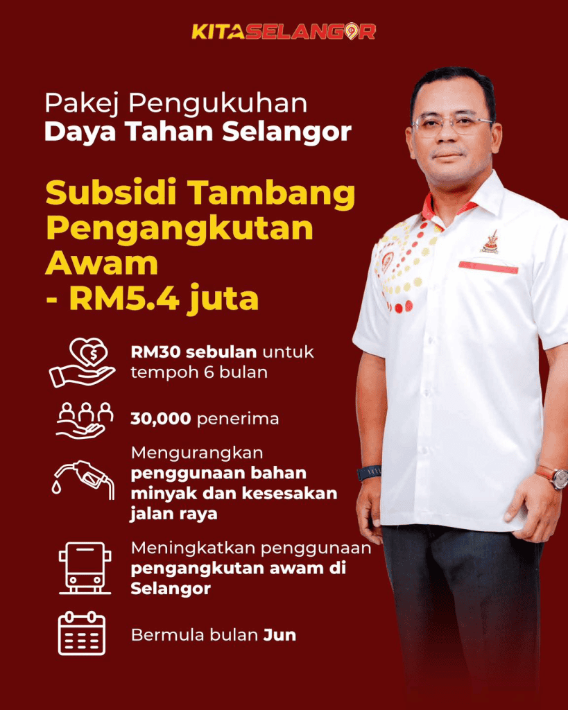 Image from: Pakej Pengukuhan Daya Tahan Selangor – 7 Bantuan Untuk Rakyat!