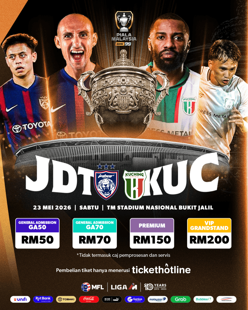 Image from: Final Piala Malaysia 2026 [LIVE] JDT vs Kuching City FC