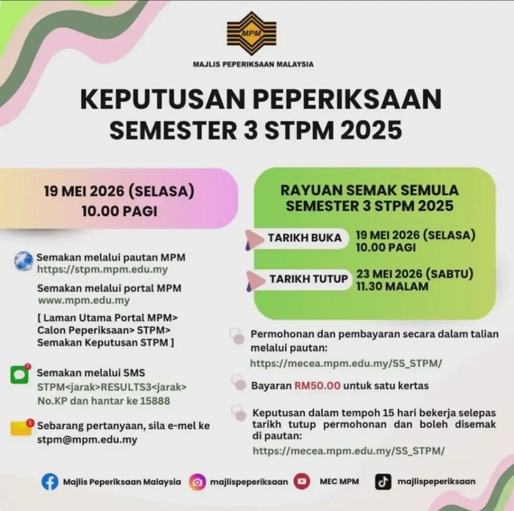 Image from: Semakan Slip Keputusan STPM 2026 (Semester 3)