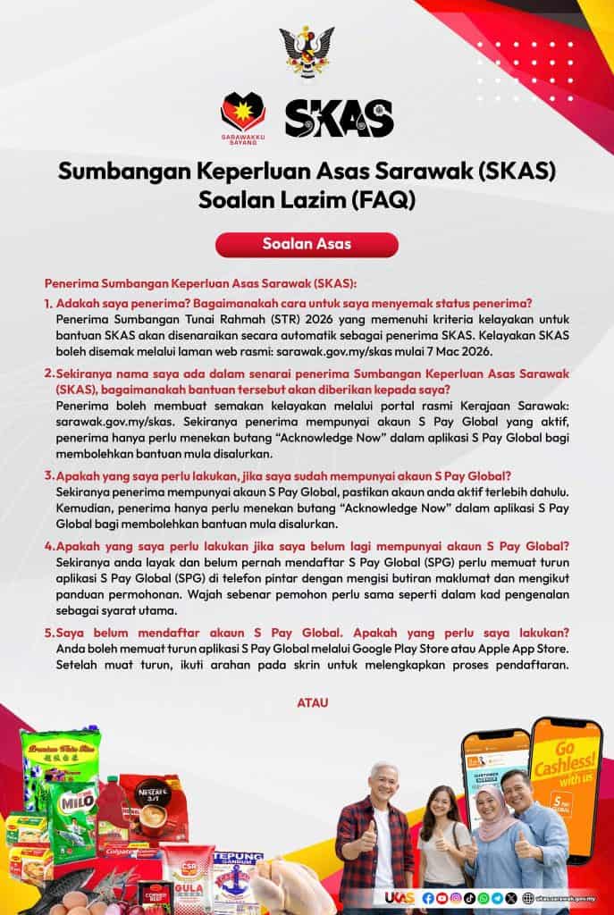 Image from: SKAS Fasa 2 – Tarikh, Semakan & Kadar Bantuan