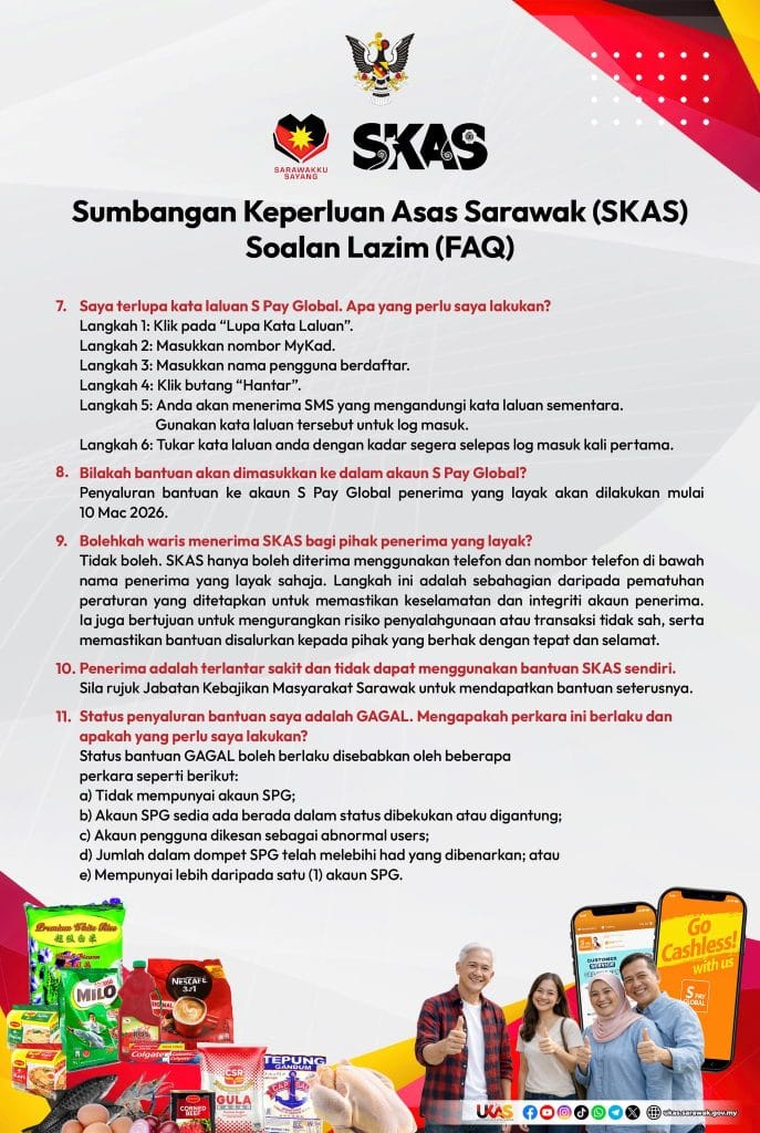 Image from: SKAS Fasa 2 – Tarikh, Semakan & Kadar Bantuan