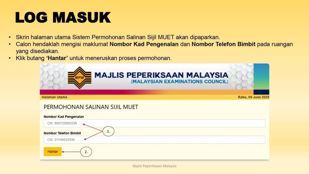 Image from: Sijil MUET Hilang? – Ini Cara Dapatkan Salinan Semula