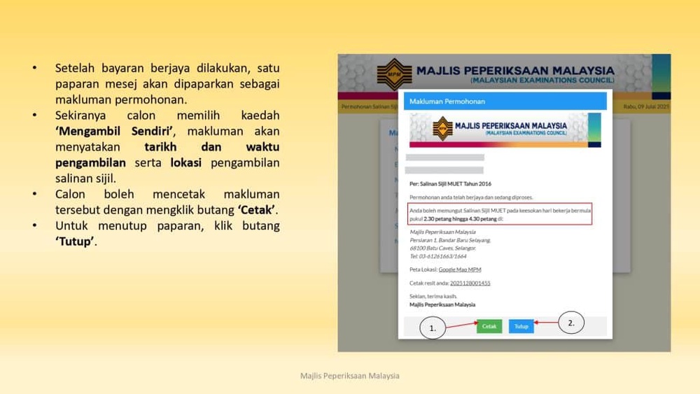 Image from: Sijil MUET Hilang? – Ini Cara Dapatkan Salinan Semula
