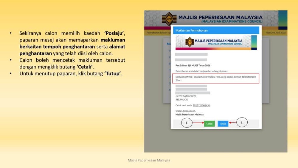 Image from: Sijil MUET Hilang? – Ini Cara Dapatkan Salinan Semula