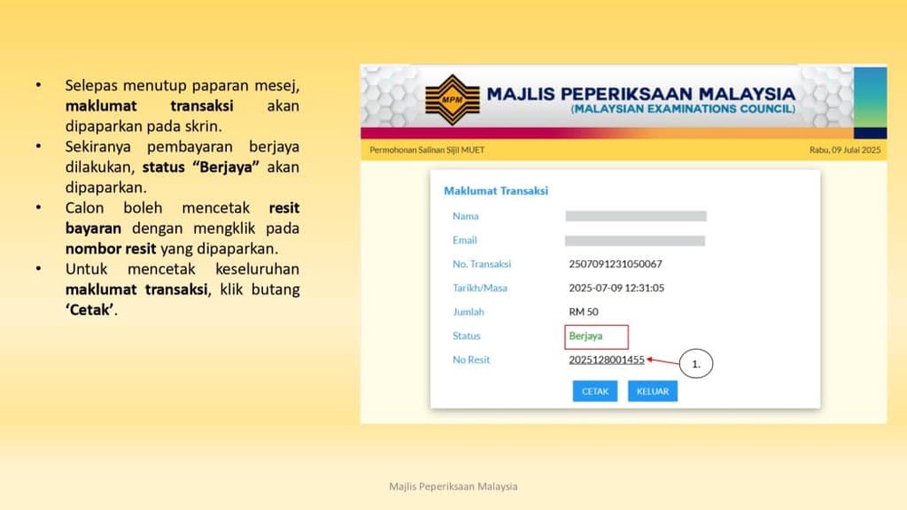 Image from: Sijil MUET Hilang? – Ini Cara Dapatkan Salinan Semula