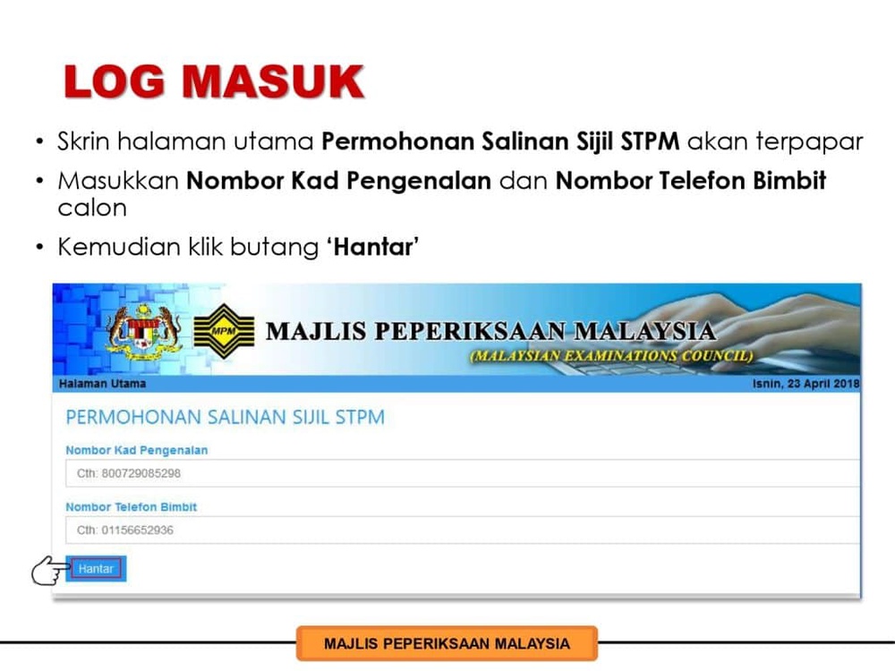 Cara Dapatkan Sijil STPM