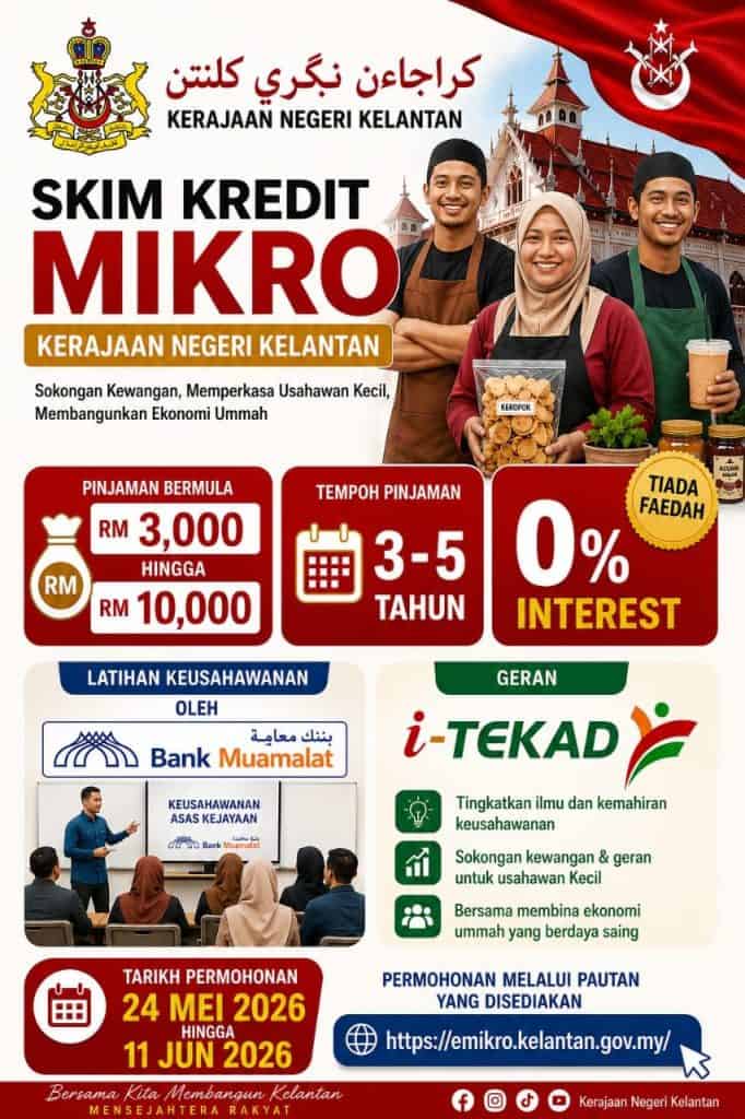 Image from: Senarai Bantuan Kerajaan / Pengumuman Minggu Ini (25 Mei 2026)