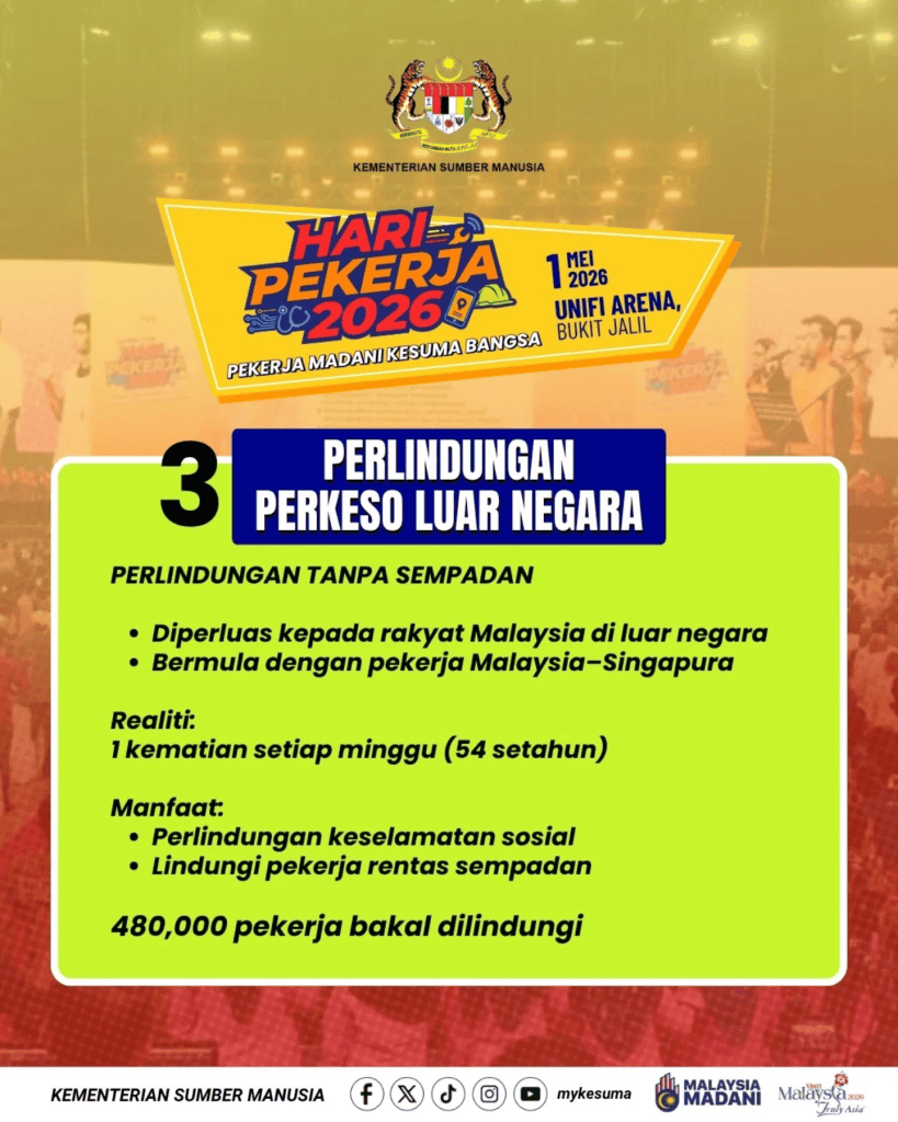 Inisiatif PERKESO 2026 Sempena Hari Pekerja