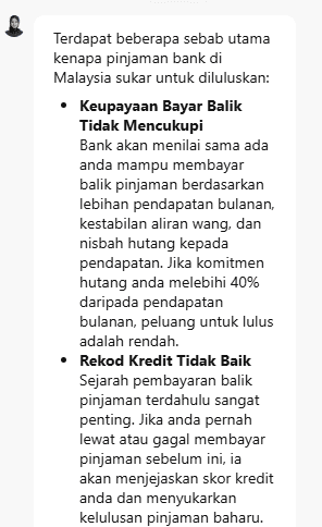 Image from: Kenapa Loan Bank Susah Lulus, Ini Sebab Utama