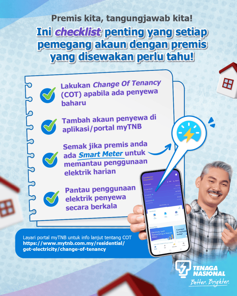 Image from: Cara Tukar Nama TNB kepada Penyewa Secara Online