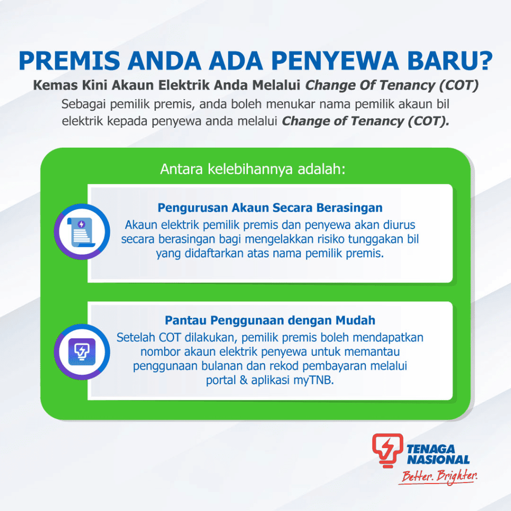 Image from: Cara Tukar Nama TNB kepada Penyewa Secara Online