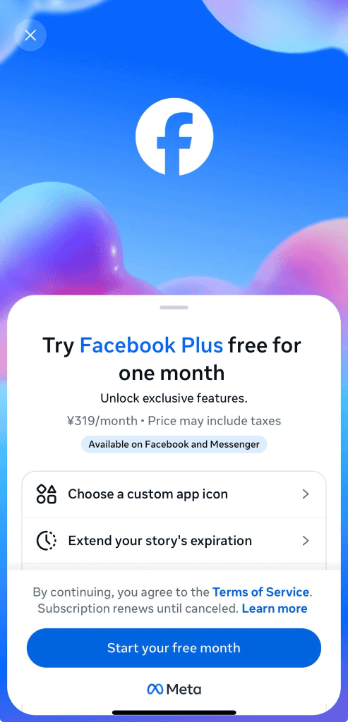 Langganan Berbayar META (FB, IG, WhatsApp)