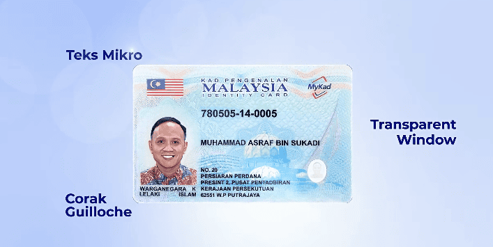 Image from: MyKad Generasi Baharu – Wajah Sebenar & Ciri-ciri Terbaru