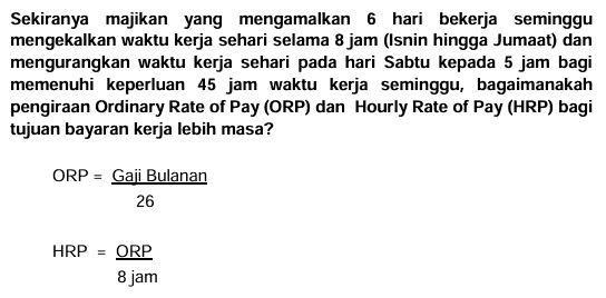 Cara Kira Bayaran Overtime (OT) Di Malaysia