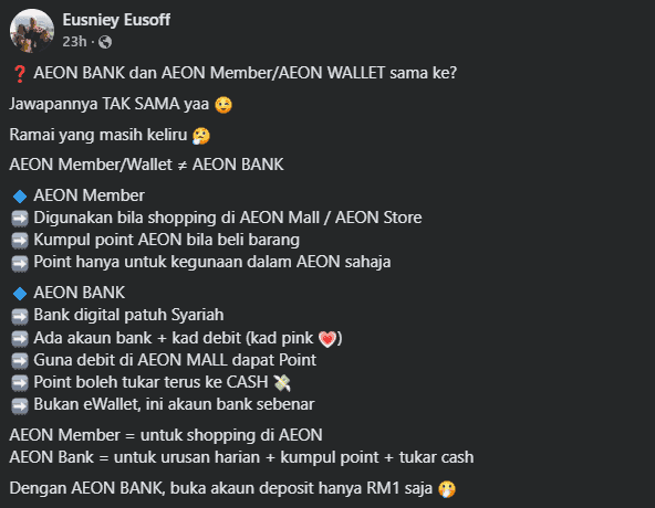 Image from: Kad Pink AEON Bank – Cara Mohon, Kegunaan & Kelebihan