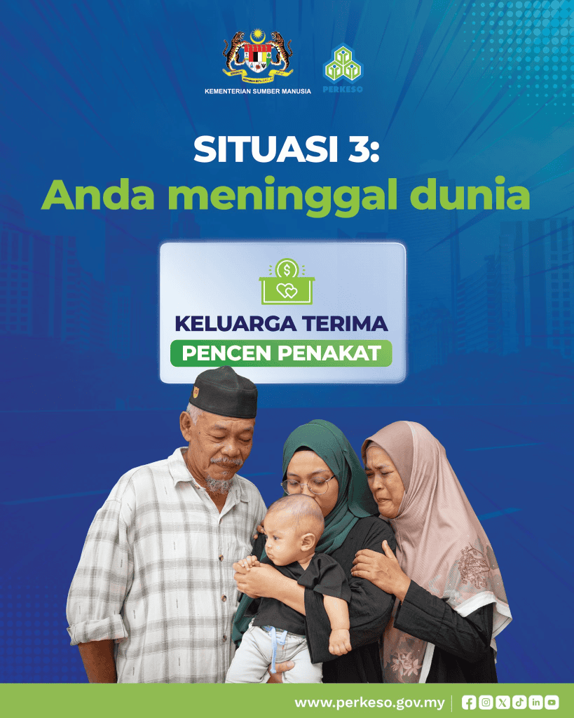 Image from: Pencen Penakat PERKESO – Bantuan Bulanan Jika Pasangan Meninggal