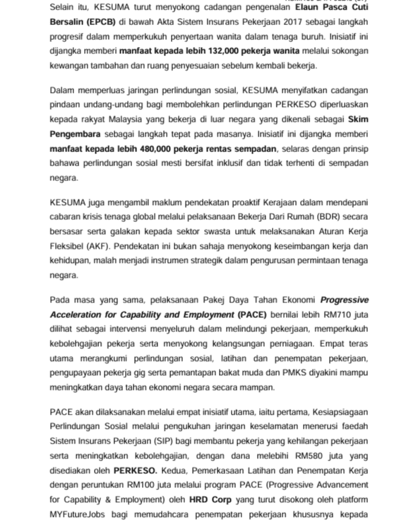 Inisiatif PERKESO 2026 Sempena Hari Pekerja