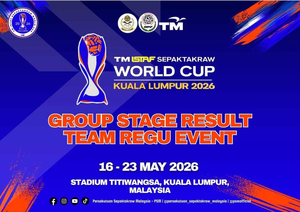 Image from: [LIVE] Piala Dunia Sepak Takraw 2026 – Jadual & Keputusan Terkini