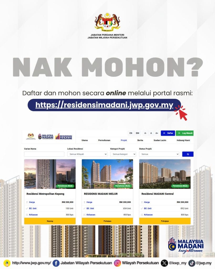 Image from: Residensi MADANI (2026) – Syarat Kelayakan & Cara Mohon