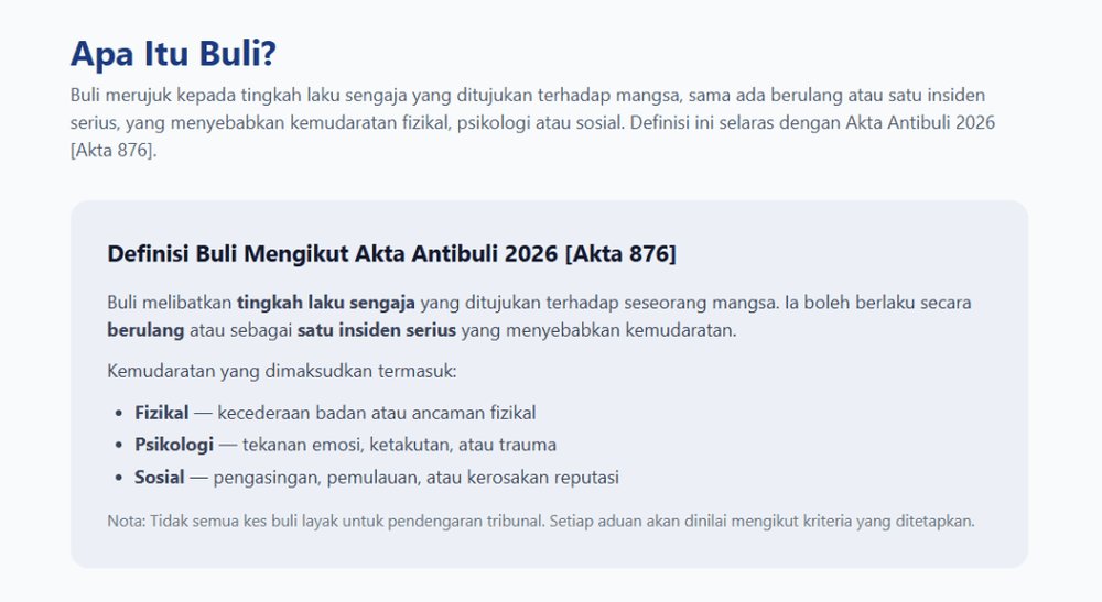  Akta Antibuli 2026 [Akta 876]