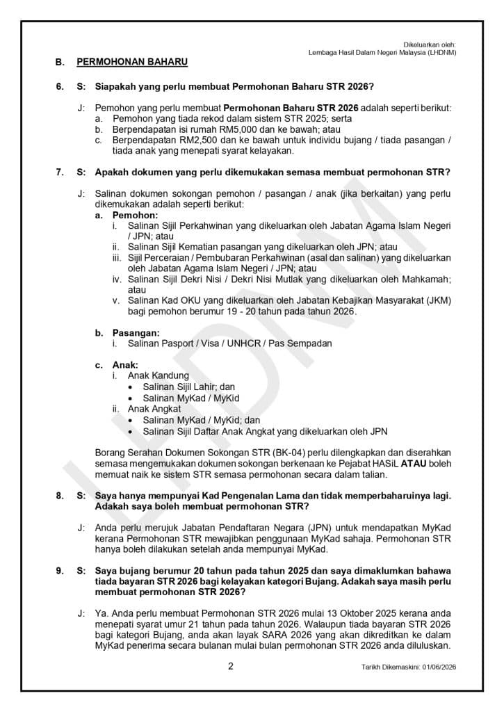 Image from: STR Fasa 4 – Rayuan / Permohonan Baharu Buka Hingga 30 Sept 2026