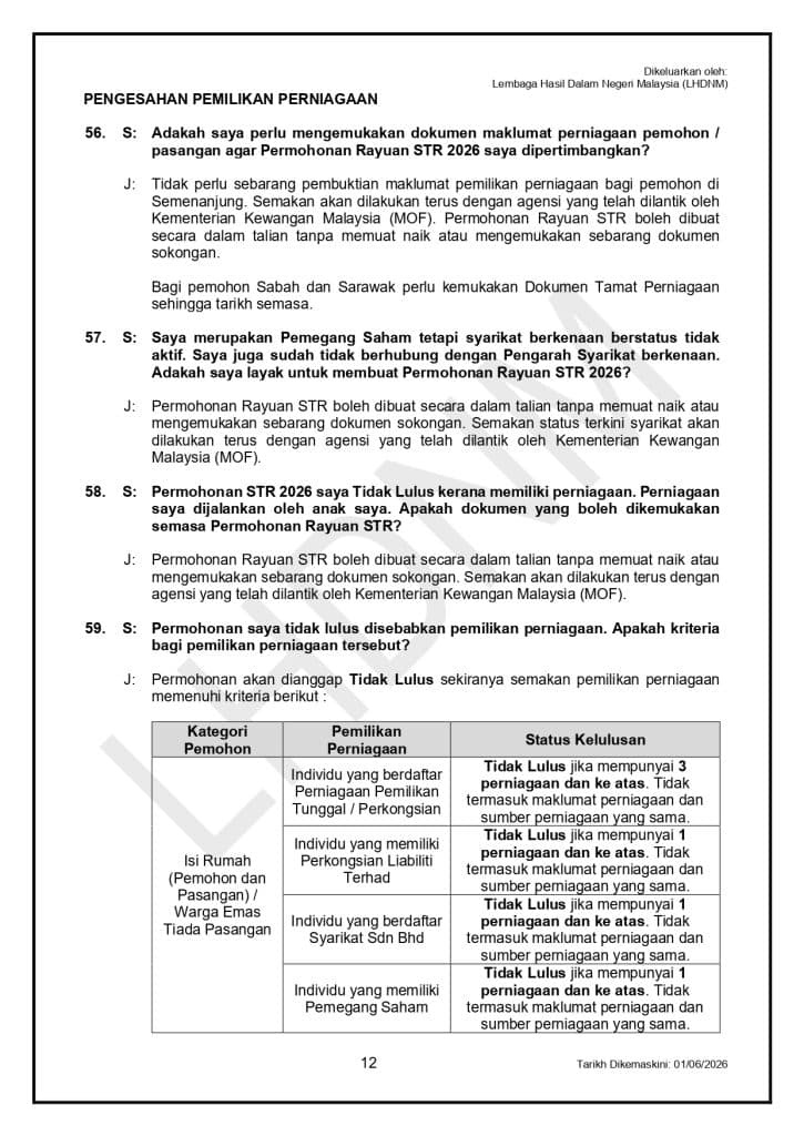 Image from: STR Fasa 4 – Rayuan / Permohonan Baharu Buka Hingga 30 Sept 2026