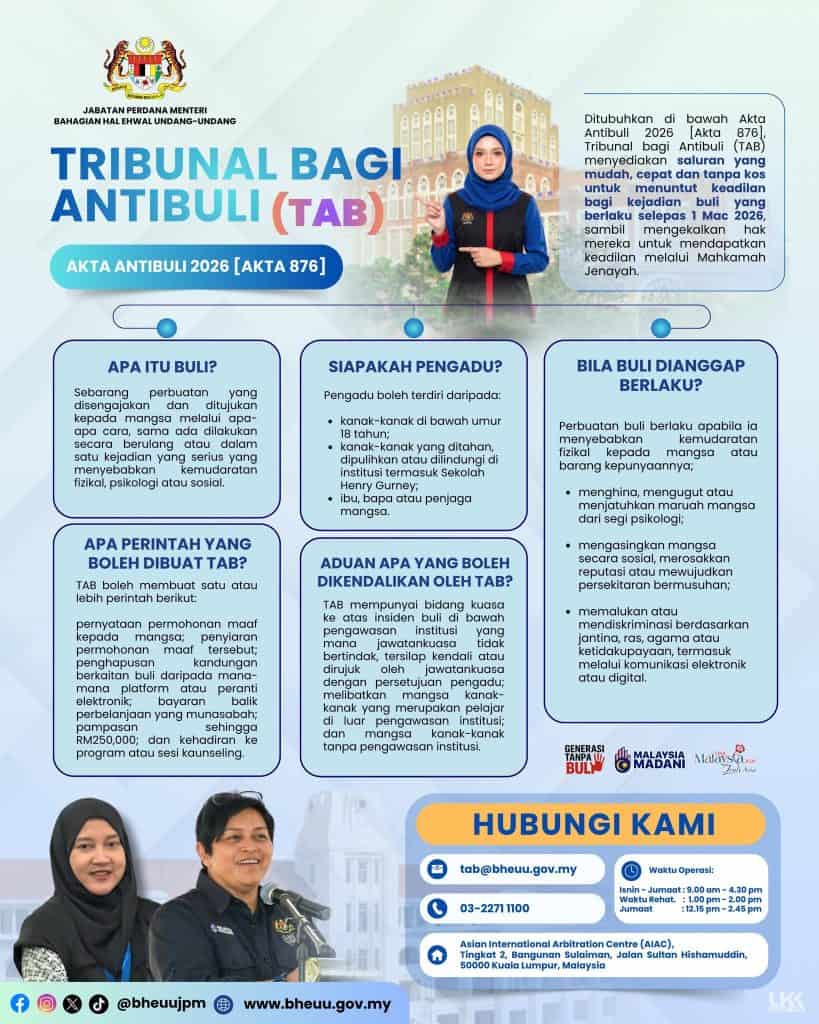 tribunal akta antibuli 2026