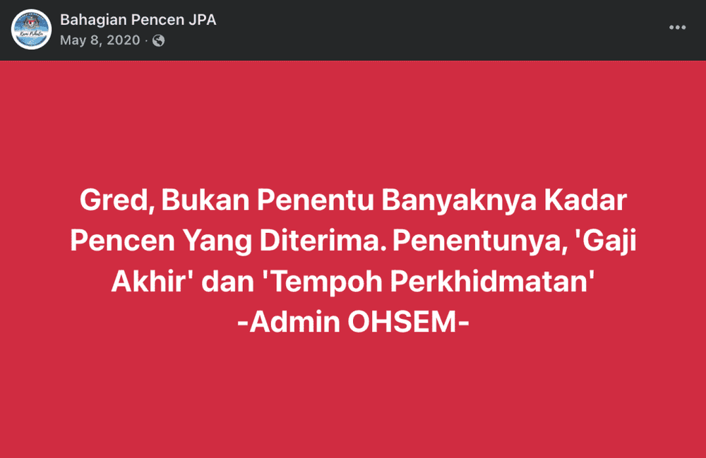 Image from: “Cukup Ke Untuk Hidup?” Ini Berapa Pencen Pesara Yang Layak Diterima