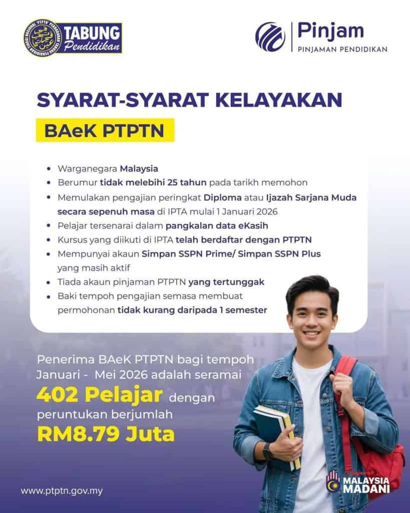 biasiswa anak eKasih BAeK PTPTN 2