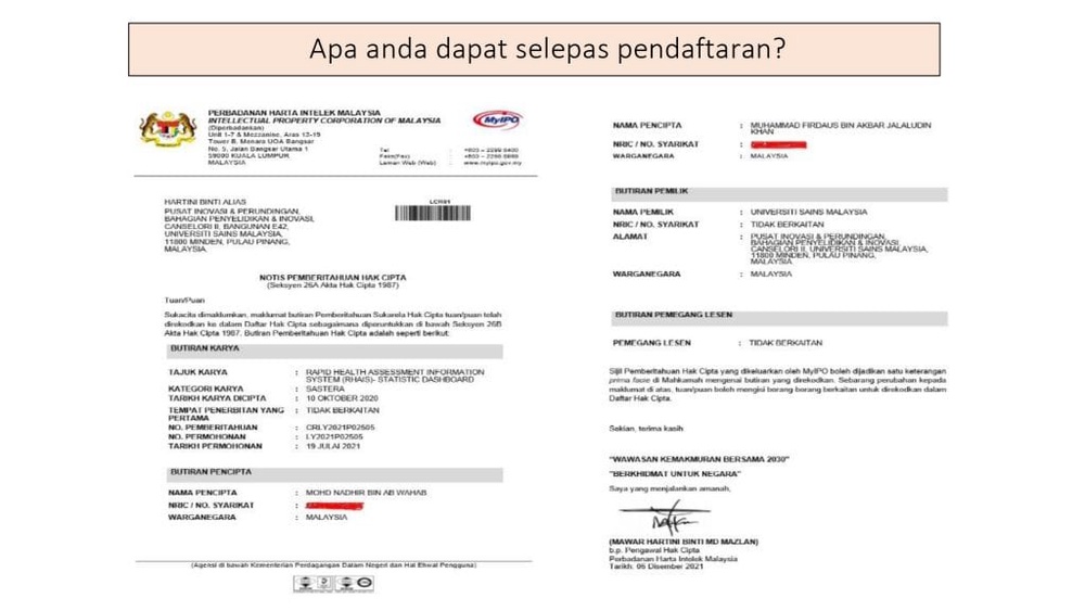 cara daftar copyright