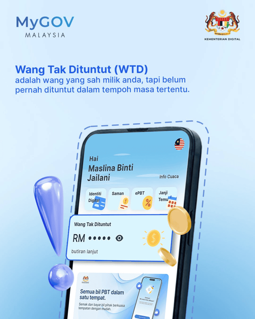 Image from: Semak Wang Tak Dituntut di eGUMIS & MyGOV – Rugi Kalau Tak Buat!