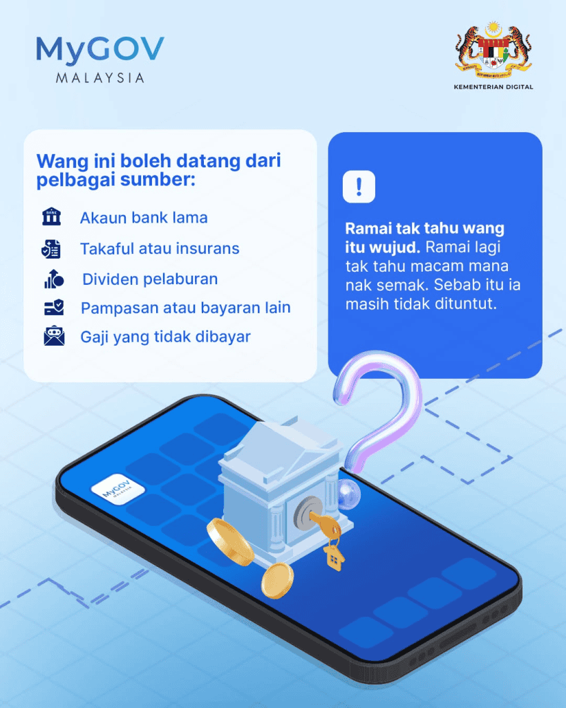 Image from: Semak Wang Tak Dituntut di eGUMIS & MyGOV – Rugi Kalau Tak Buat!