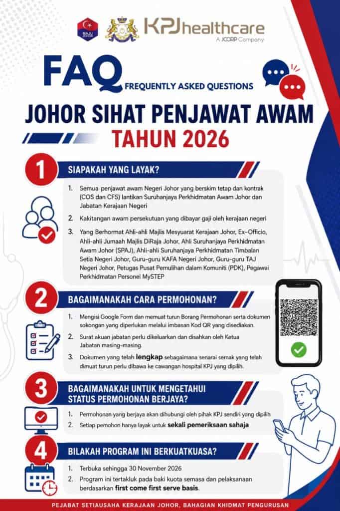 Image from: First Come First Serve! Penjawat Awam Johor Boleh Dapat Check-Up Percuma