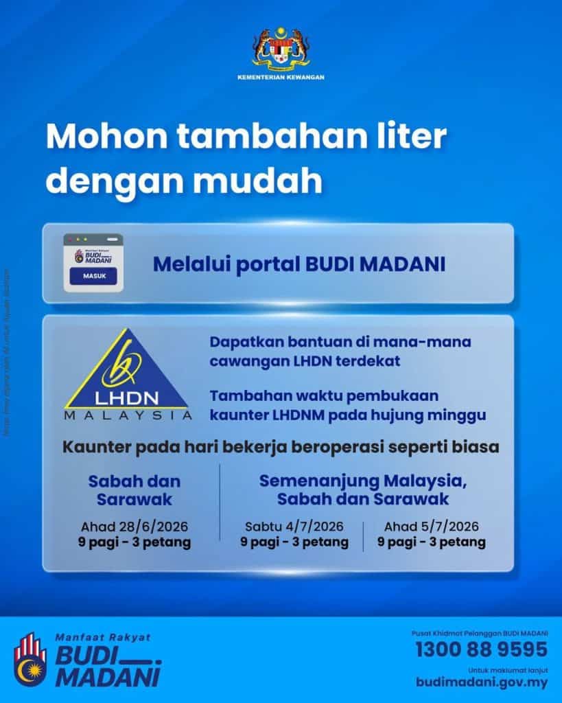 Image from: Senarai Bantuan Kerajaan / Pengumuman Minggu Ini (30 Jun 2026)
