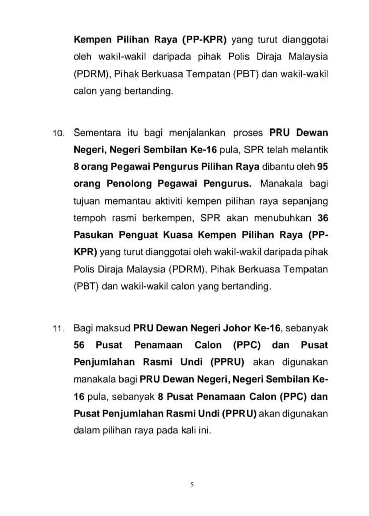 PRN Johor dan Negeri Sembilan 2026