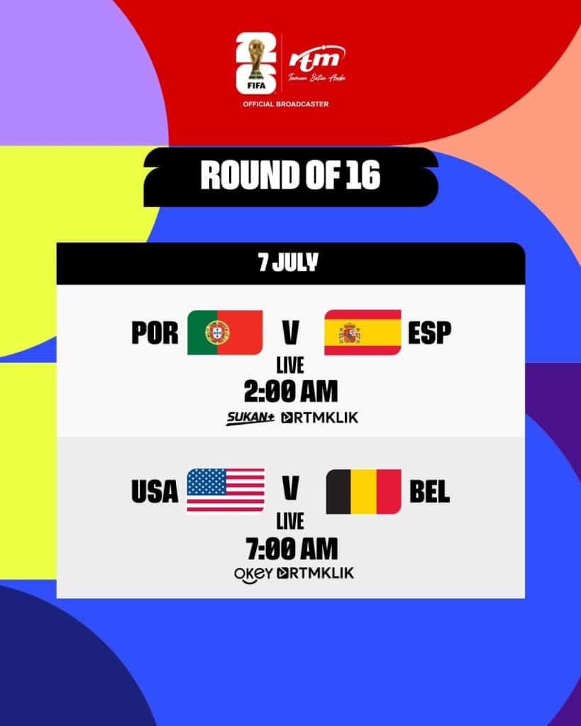 Jadual Piala Dunia 2026 - Pusingan 16 7 julai