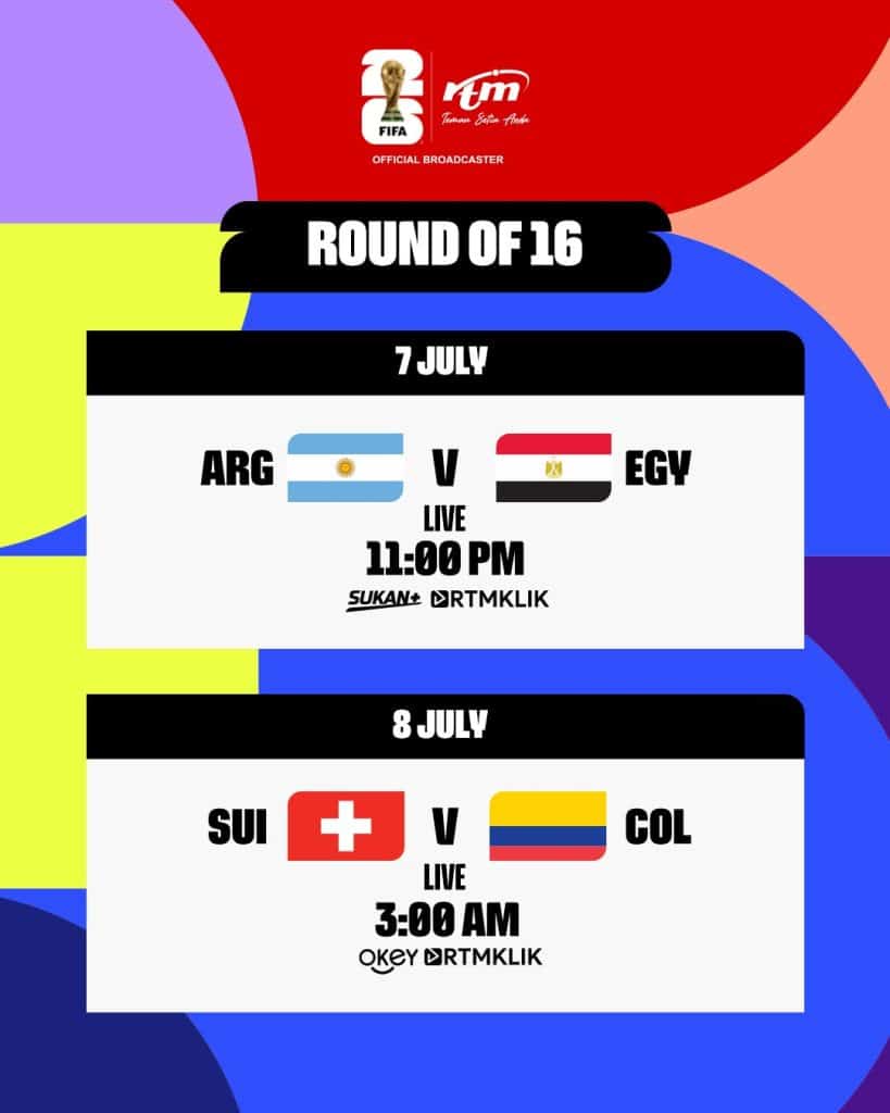Jadual Piala Dunia 2026 - Pusingan 16 7 july
