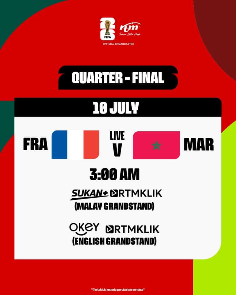 Jadual Piala Dunia 2026 - Suku Akhir