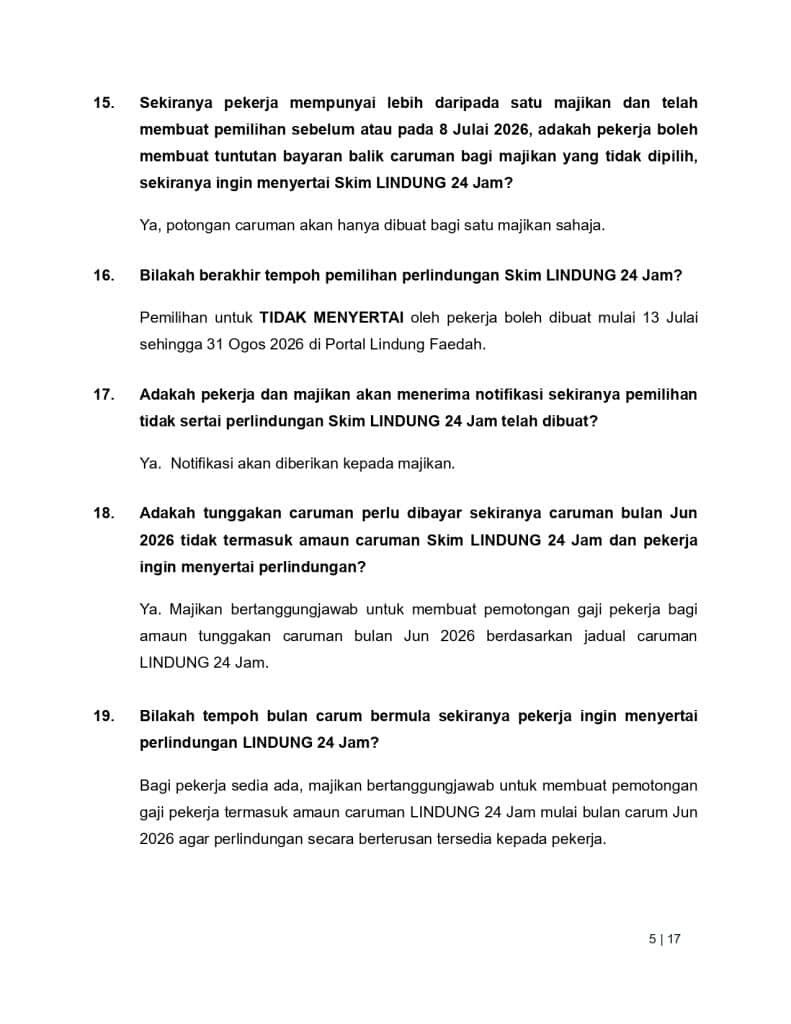 Image from: Notis Pelepasan Liabiliti PERKESO LINDUNG: Cara, Syarat & Tarikh Penting