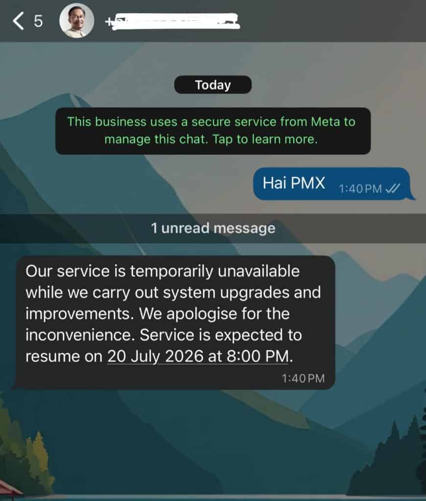 Image from: PMX AI: Cara Guna Avatar AI Datuk Seri Anwar Ibrahim di WhatsAppPMX AI
