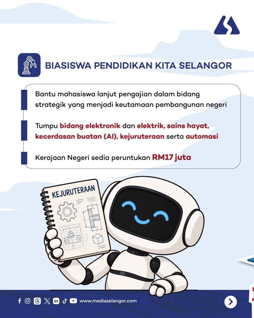 Image from: Anak Selangor Wajib Semak! Ini 11 Senarai Biasiswa Anak Selangor 2026 Boleh Mohon
